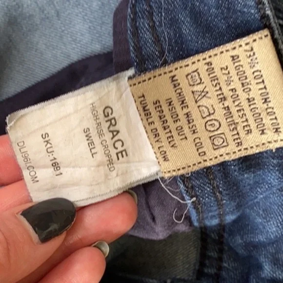DL1961 premium denim Grace high rise cropped jeans. - Picture 12 of 14